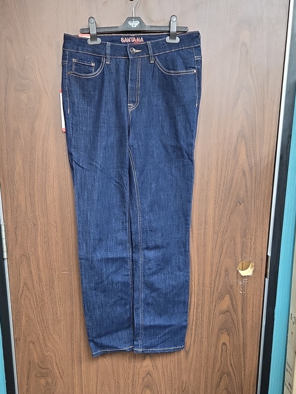 Santana Size 8 Dark Wash Mid Rise Classic Straight Leg Jean